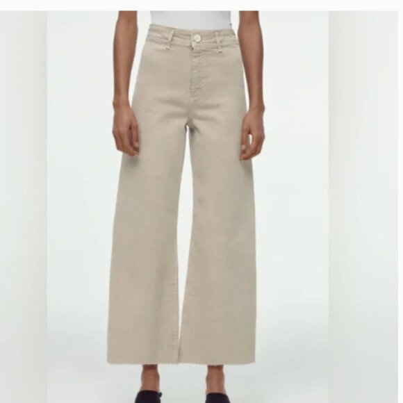 Zara THE MARINE STRAIGHT RAW HEM JEANS Size 6 - Picture 1 of 7